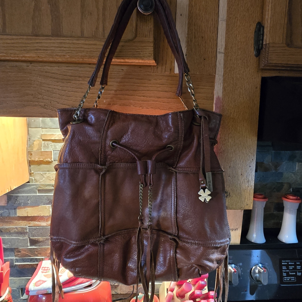 Lucky Brand Brown Leather Tote